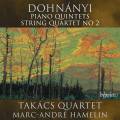 Ern von Dohnnyi : Quintettes pour piano - Quatuor  cordes n 2. Hamelin, Quatuor Takacs.