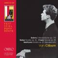 Van Cliburn joue Brahms, Beethoven, Barber et Chopin : uvres pour piano seul.