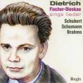 Fischer-Dieskau chante des Lieder de Schubert, Schumann, Brahms.