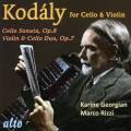 Kodaly : uvres pour violoncelle et violon. Georgian, Rizzi.