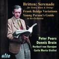 Britten : Srnade, op. 31 - Variations, op. 10 - The Young Person's Guide. Pears, Brain, Goosens, Karajan, Giulini, Boult.