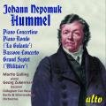 Johann Nepomuk Hummel : Concertos pour piano et basson. Galling, Zukerman. Bnte, Faerber.