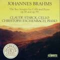 Brahms : Sonates pour violoncelle et piano. Starck.