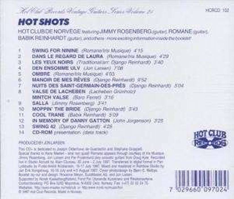 Hot Club De Norvège Hot Shots - Hcrcd102 - Jazz - by Hot Club Records - Hot  Club De Norvege J