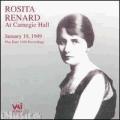 Rosita Renard at Carnegie Hall