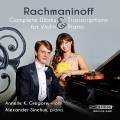 Rachmaninov : Intgrale de l'uvre et des transcriptions violon et piano.Gregory, Sinchuk.
