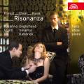 Hanus, Eben, Haas : Risonanza, musique pour harpe, hautbois et piano. Englichova, Veverka, Kahanek.