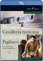 Mascagni : Cavalleria rusticana. Leoncavallo : Paillasse. Galouzine, Bayo, Lopez-Cobos, del Monaco.