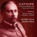 Gyorgy Catoire : L'uvre pour violon et piano. Zack.