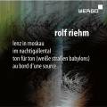Riehm. : Œuvres instrumentales et orchestrales. Borgir, Nabitch, Schwarzer, Edwards.