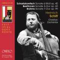 Heinrich Schiff joue Chostakovitch, Beethoven, Brahms : Sonates pour violoncelle. Zacharias.