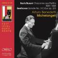 Bach/Busoni : Chaconne en ré mineur. Beethoven : Sonate pour piano n° 3. Michelangeli.