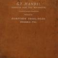 Haendel : Sonates pour flte  bec. Oberlinger