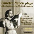 Ginette Neveu joue Sibelius et Suk : Œuvres pour violon.