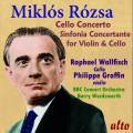 Mikls Rzsa : Concerto pour violoncelle - Sinfonia Concertante. Wallfisch, Graffin, Wordsworth.