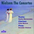 Nielsen : Intgrale des concertos pour violon, clarinette et flte. Matsuyama, McCaw, Stinton, Wagner, Leppard, Bedford.