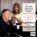 Faure/Franck/Lekeu : Sonatas for violin and piano. Bobesco/Genty.