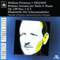 Brahms, Hindemith : uvres pour alto. Primrose, Pritchard.